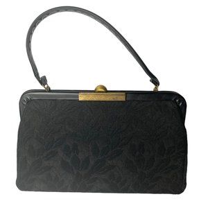 VNTG Mid-Century Black Jacquard Purse by Verdi USA